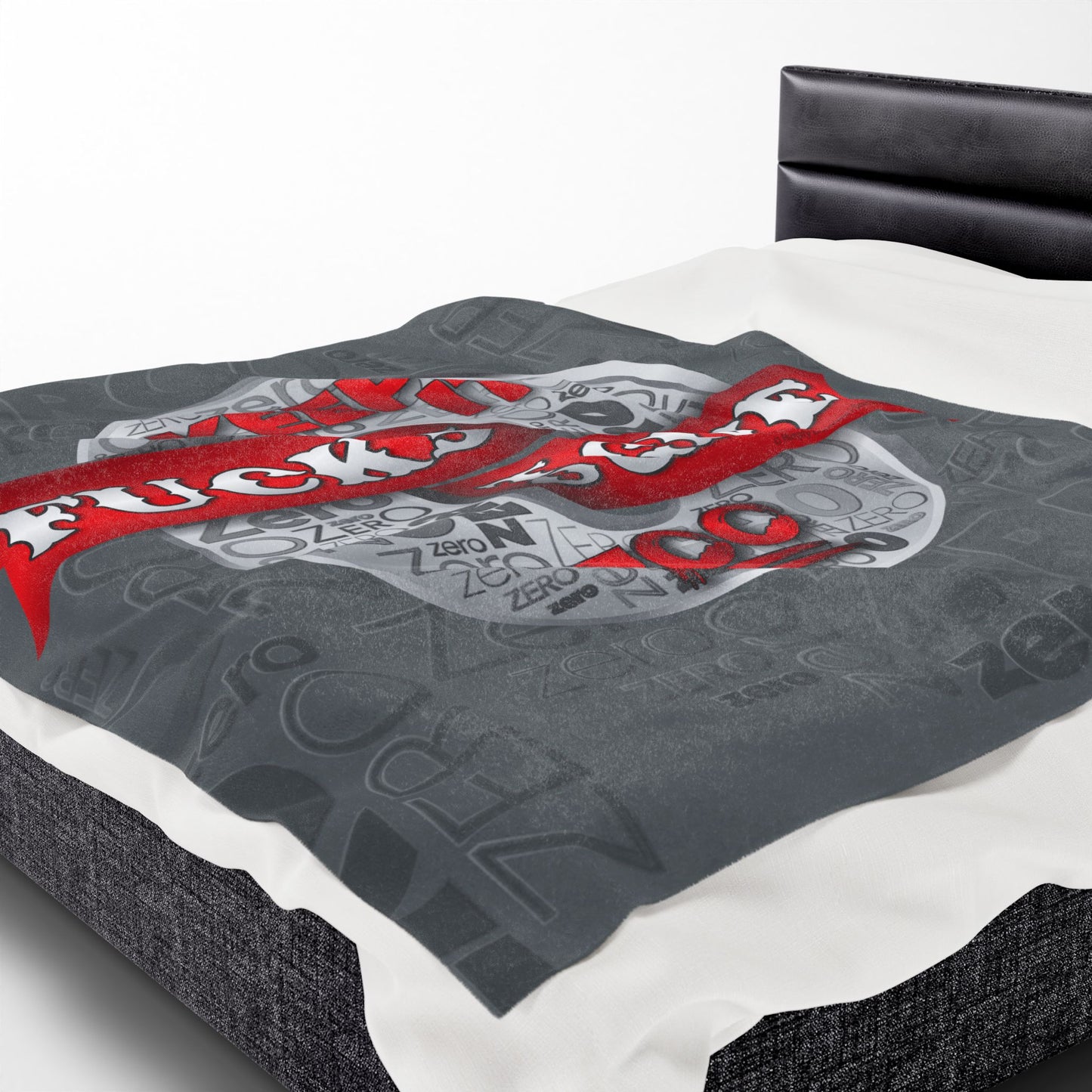 DK100: Zero Fucks To Give (Silver Edition) - Velveteen Plush Blanket