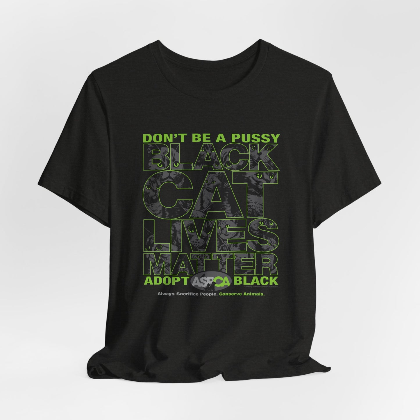DK219: ASPCA (Black Cat Edition) - Unisex S/S T-Shirt