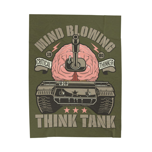 DK125: Think Tank - Velveteen Plush Blanket