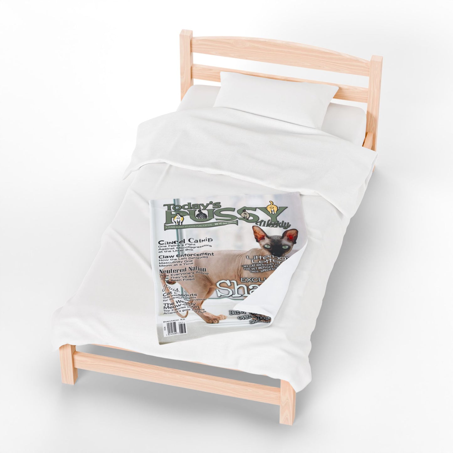 DK230: Today's Pussy... Weekly (Shaved Pussy Edition) - Velveteen Plush Blanket