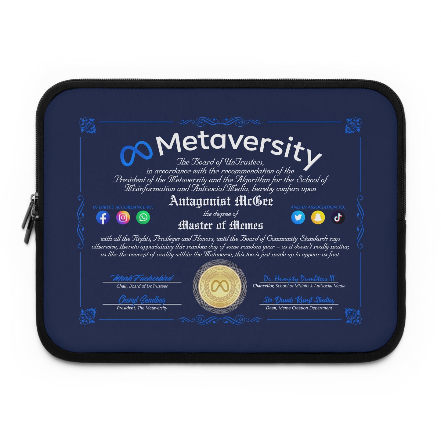 DK160: The Metaversity Of... - Padded Laptop / Tablet Sleeve
