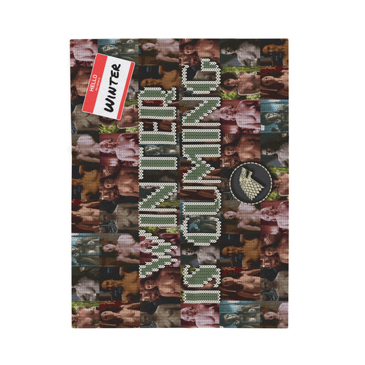 DK193: Winter Is Cuming - Velveteen Plush Blanket