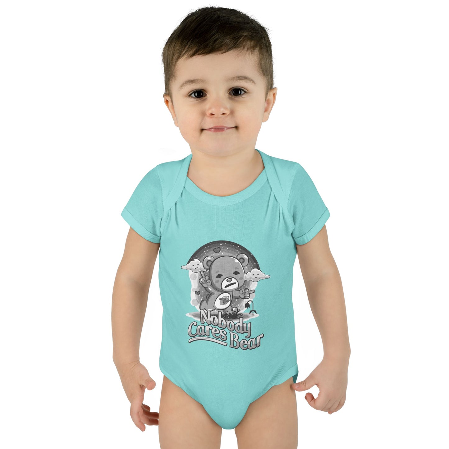 DK227: Nobody Cares Bear - Infant Sized Onsie