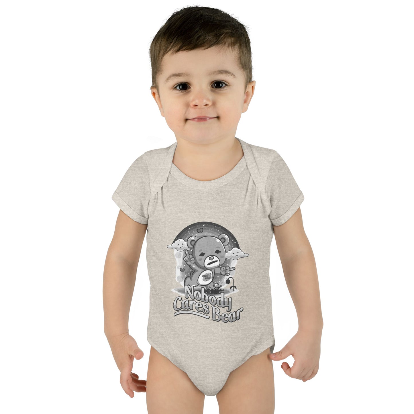 DK227: Nobody Cares Bear - Infant Sized Onsie