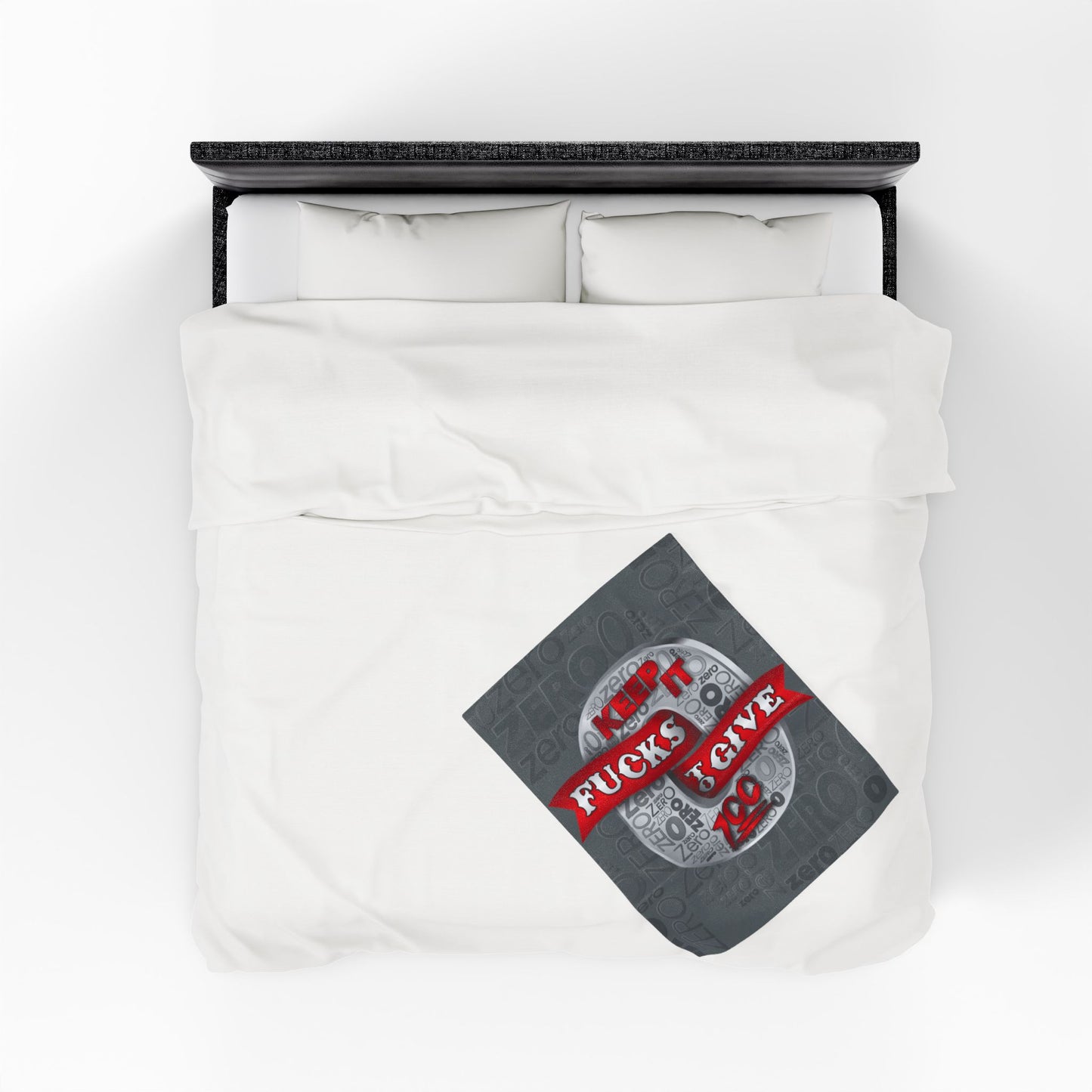 DK100: Zero Fucks To Give (Silver Edition) - Velveteen Plush Blanket