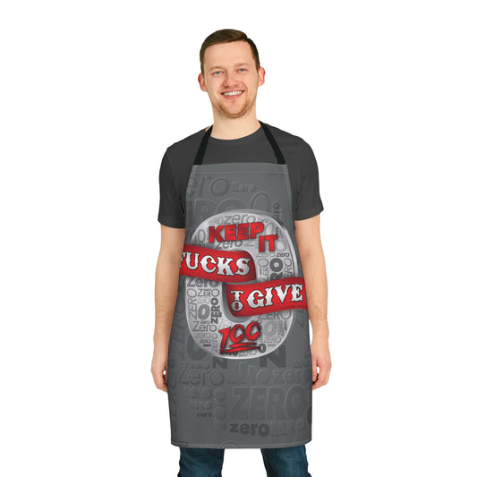 DK100: Zero Fucks To Give (Silver Edition) - Twill Kitchen Apron
