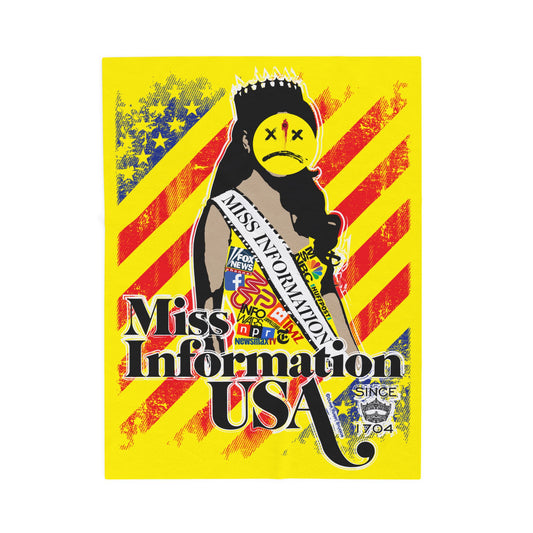 DK60: Miss Information USA - Velveteen Plush Blanket