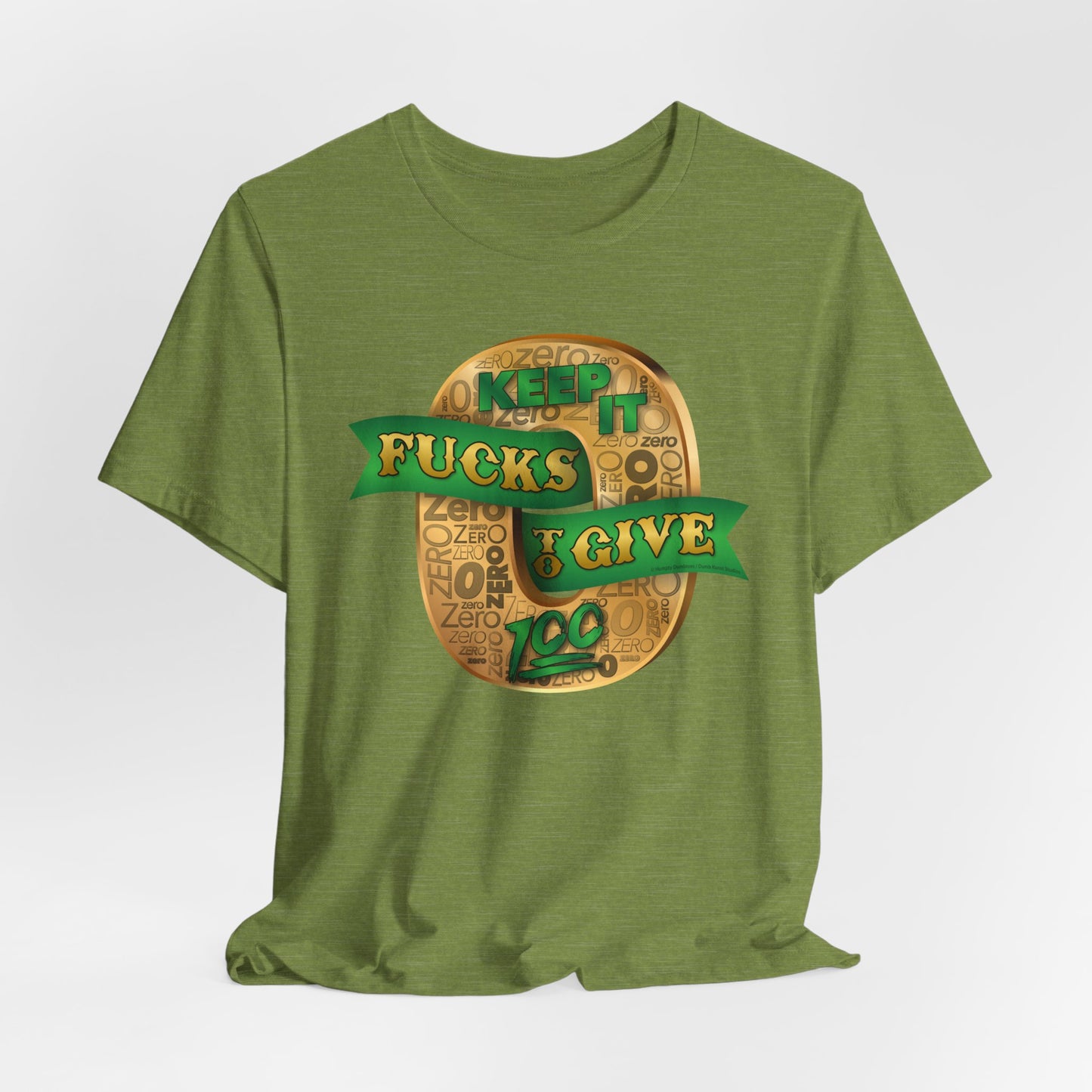 DK100: Zero Fucks To Give (Gold Edition) - Unisex S/S T-Shirt
