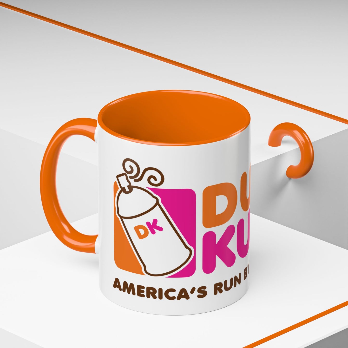 DK11: America Runs on Dumb Kunst (Logo Edition) - Ceramic Coffee Mugs