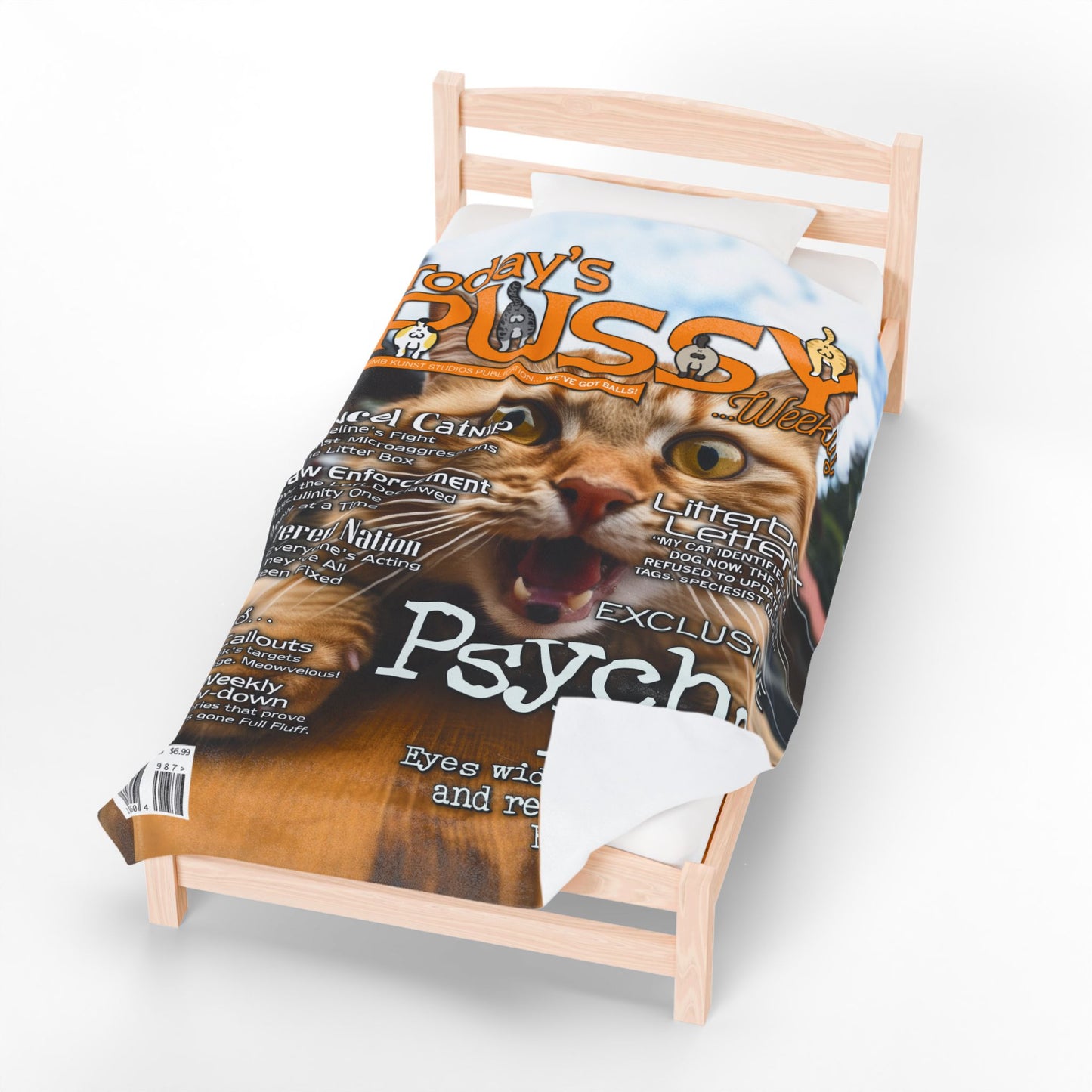 DK230: Today's Pussy... Weekly (Psycho Pussy Edition) - Velveteen Plush Blanket