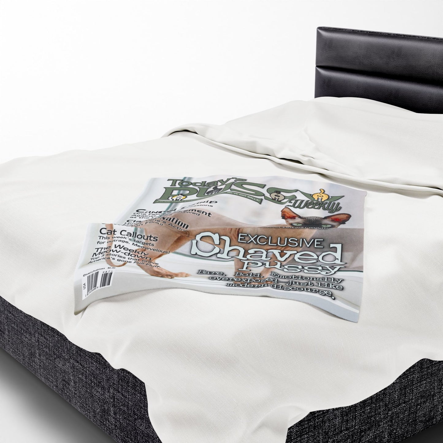 DK230: Today's Pussy... Weekly (Shaved Pussy Edition) - Velveteen Plush Blanket