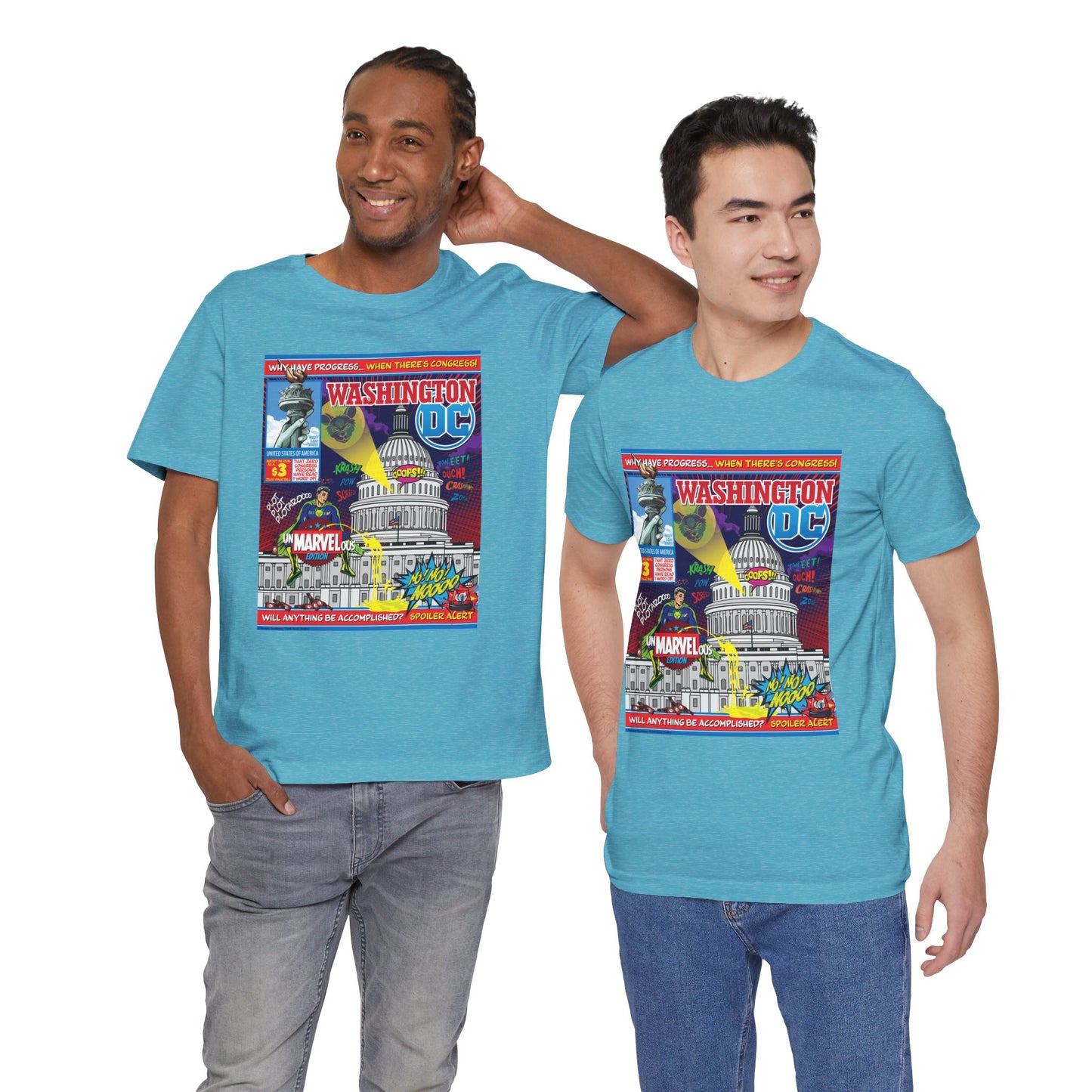 DK149: UnMARVELousington D.C. - Unisex S/S T-Shirt