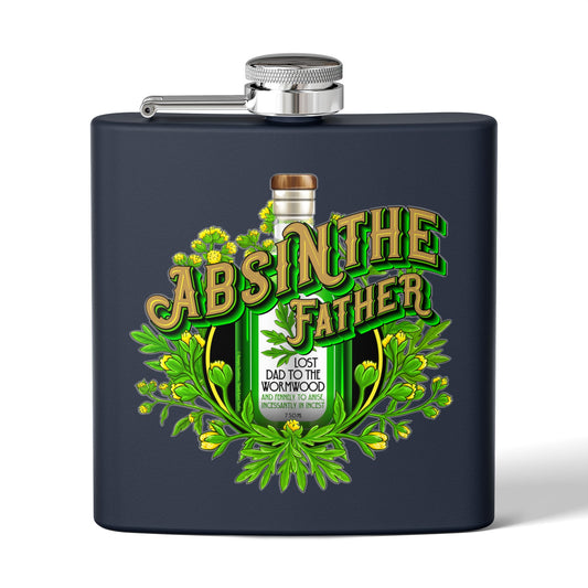 DK164: Absinthe Father - 6oz Stainless Steel Hip Flask