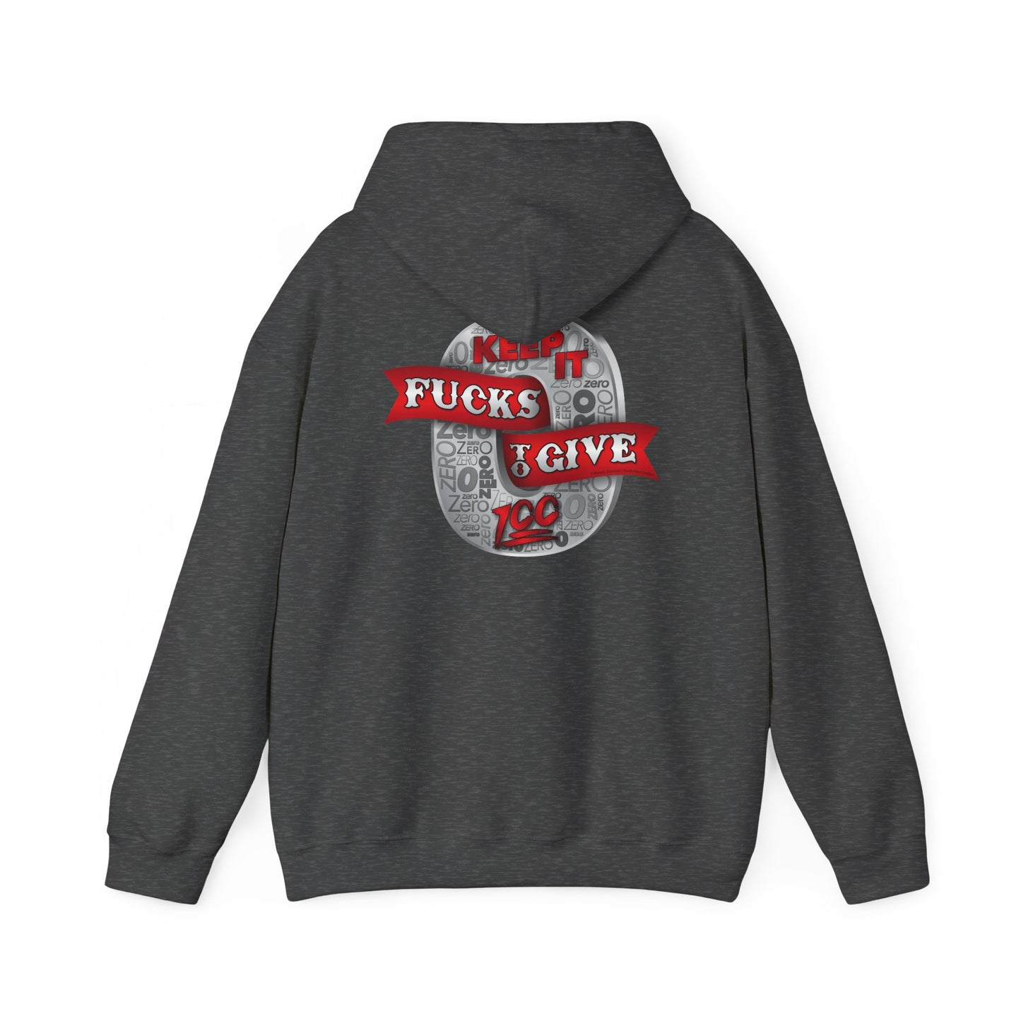 DK100: Zero Fucks To Give (Silver Edition) - Adult Hooded Sweatshirt