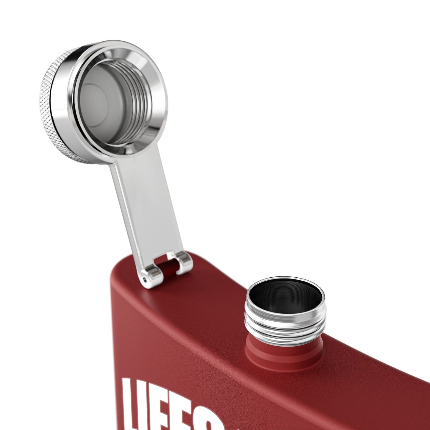 DK42: LIFESHARD - Little Beach - 6oz Stainless Steel Hip Flask