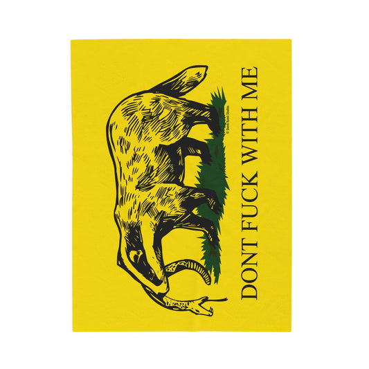 DK14: Don't Fuck With the Honey Badger - Velveteen Plush Blanket