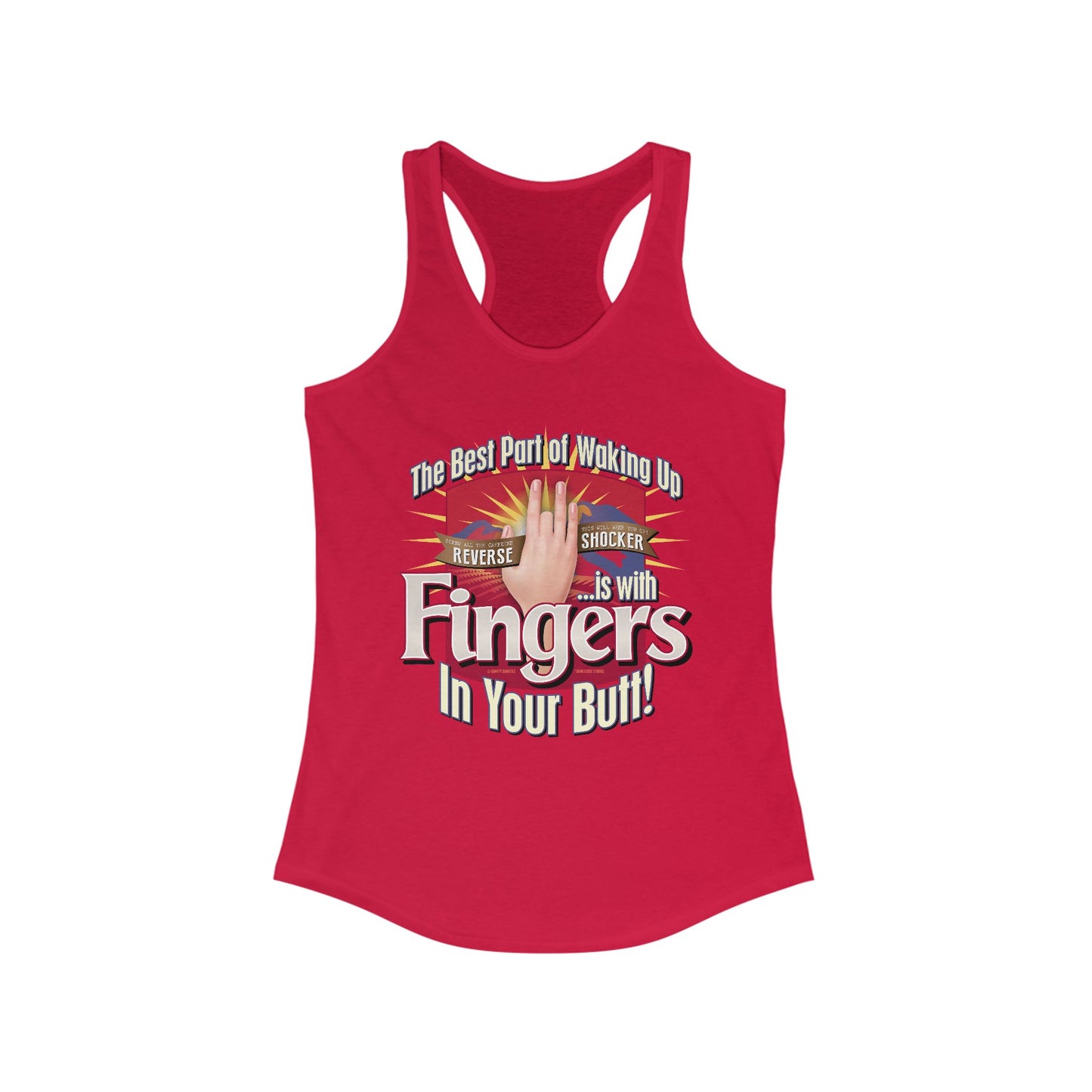 DK104: The Best Part of Waking Up... - Ladies Racerback Tank