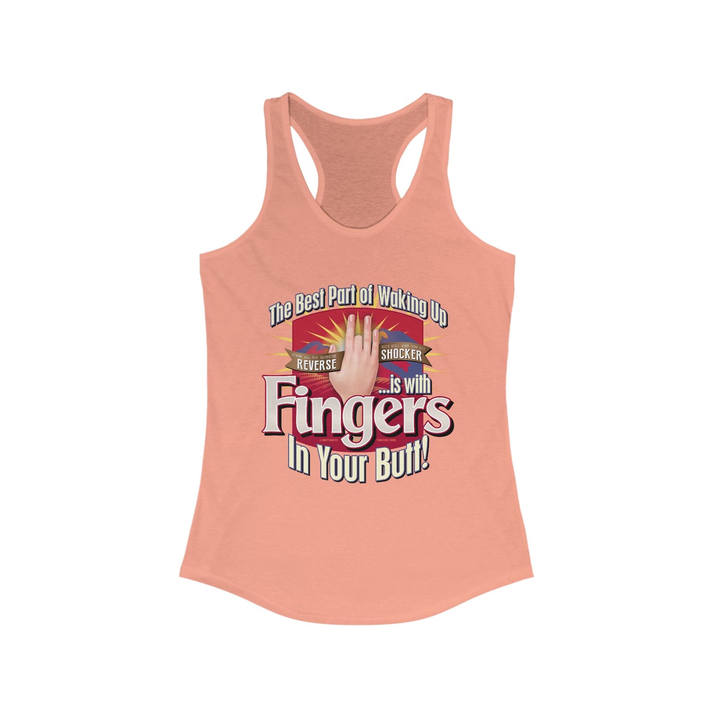 DK104: The Best Part of Waking Up... - Ladies Racerback Tank