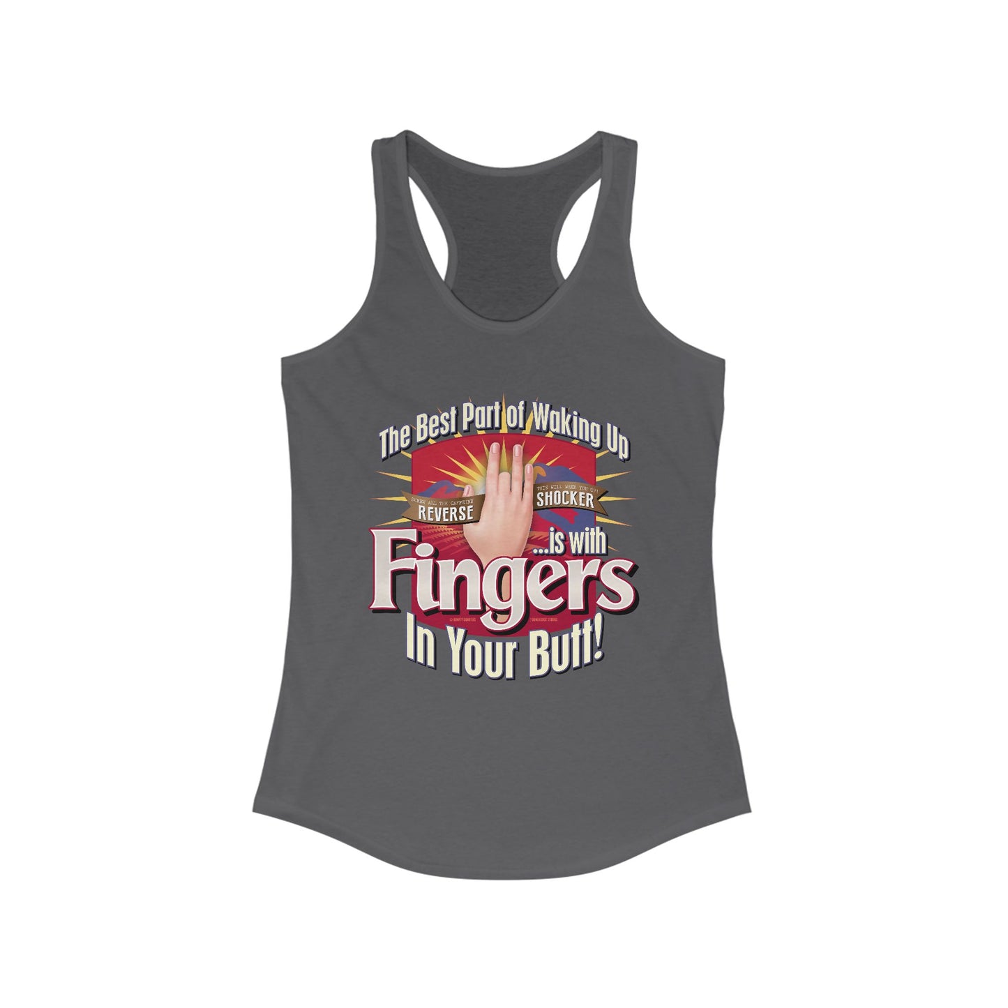 DK104: The Best Part of Waking Up... - Ladies Racerback Tank