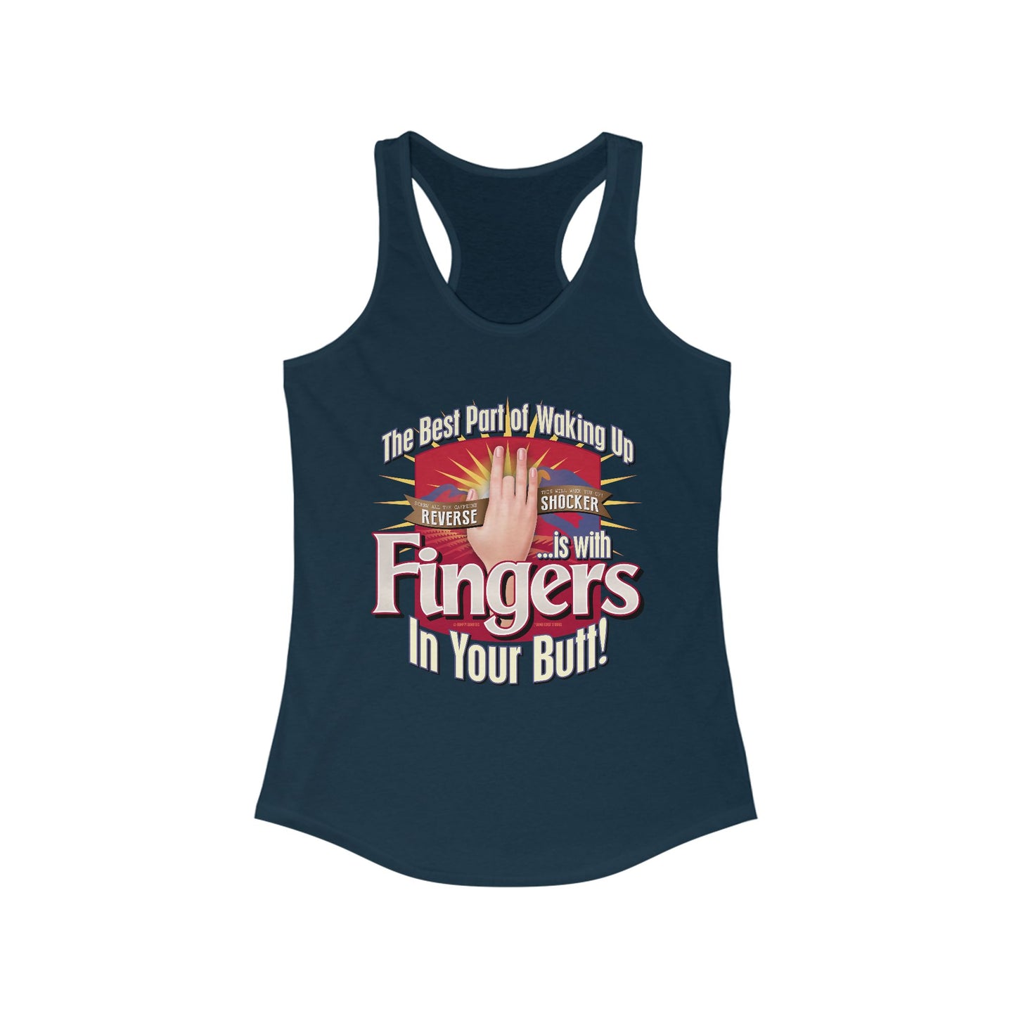 DK104: The Best Part of Waking Up... - Ladies Racerback Tank