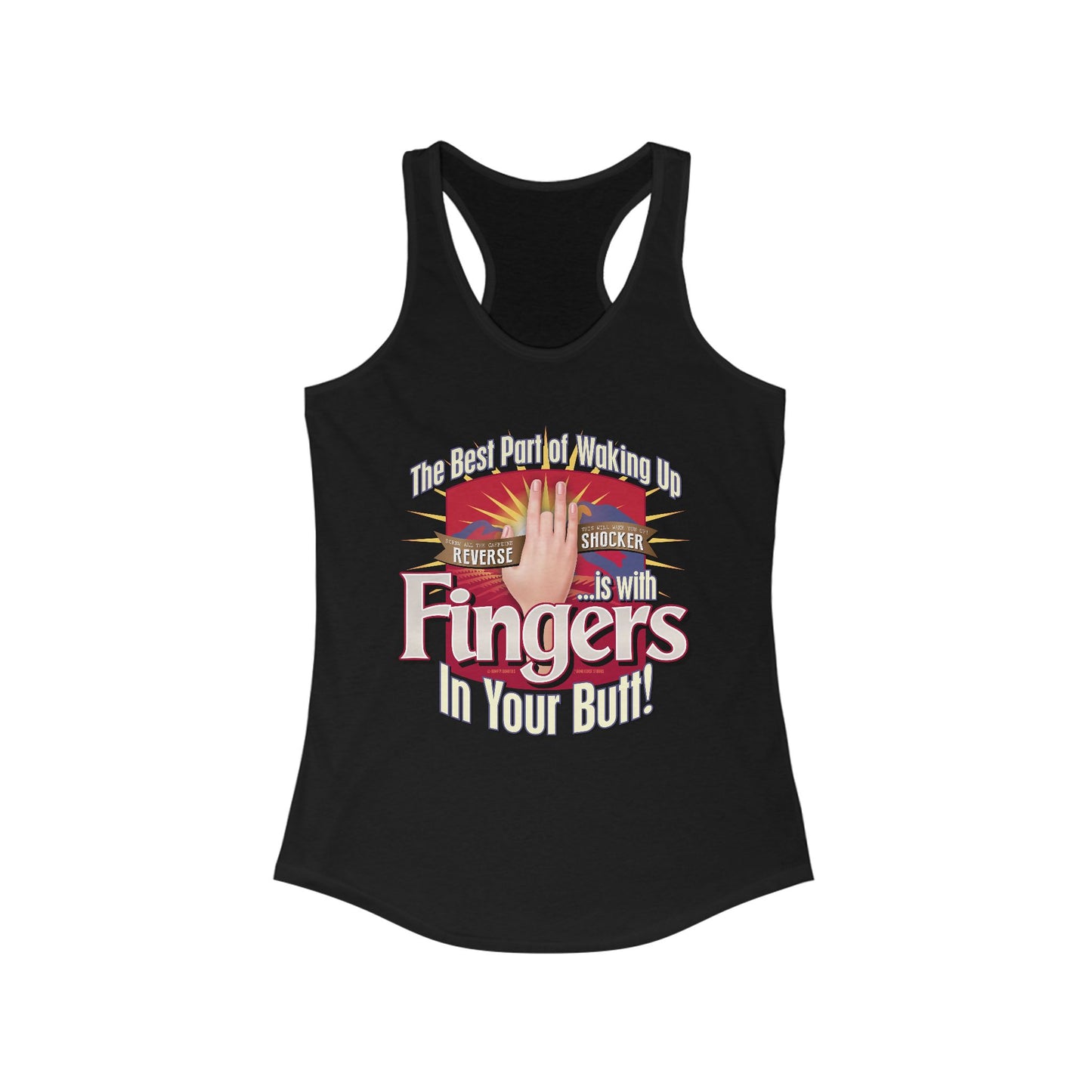 DK104: The Best Part of Waking Up... - Ladies Racerback Tank