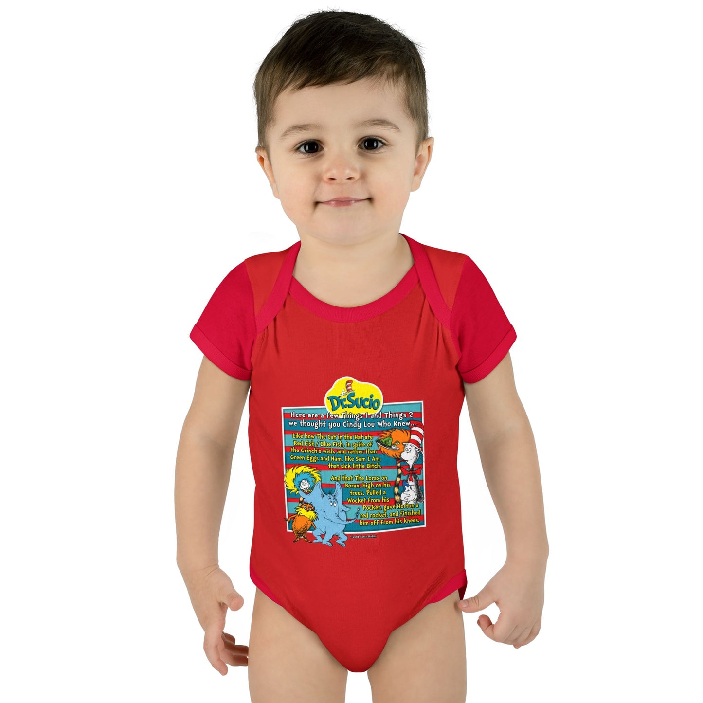 DK64: Doctored Seuss (Dirty Dr. Sucio) - Infant Sized Onsie