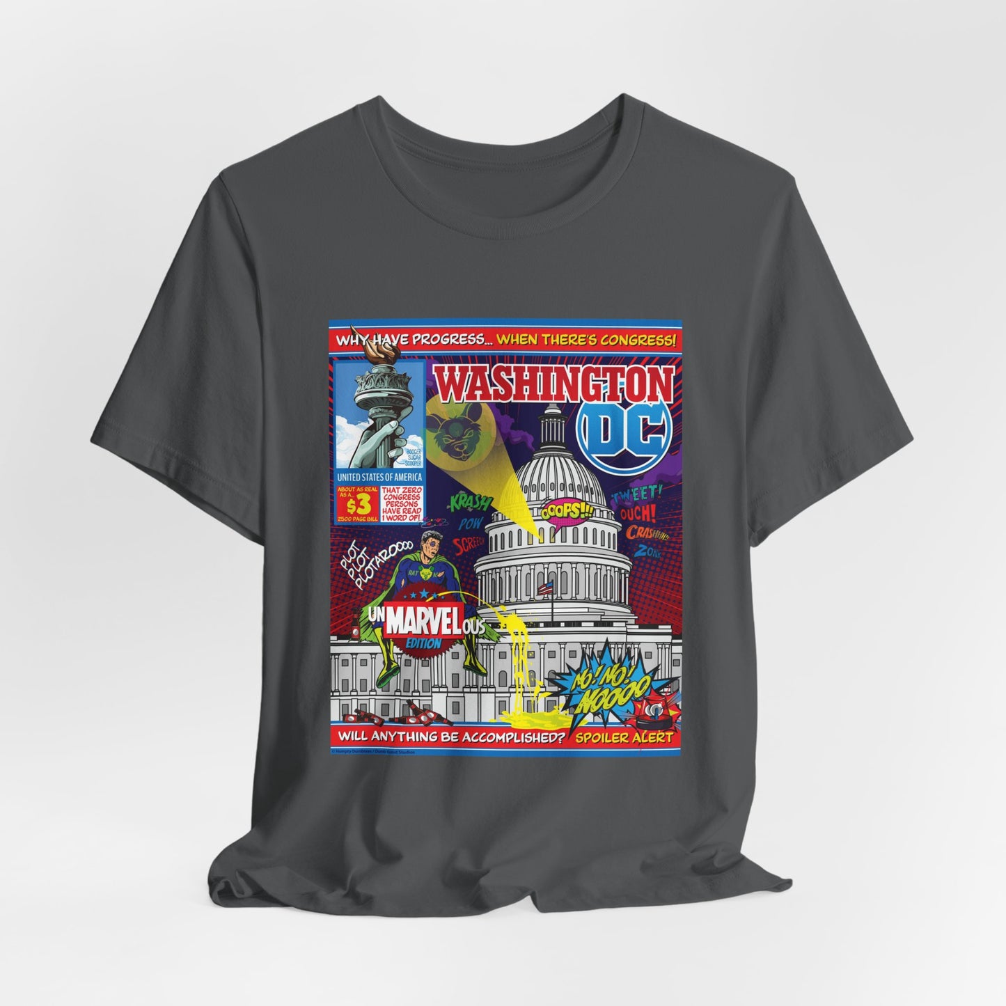 DK149: UnMARVELousington D.C. - Unisex S/S T-Shirt