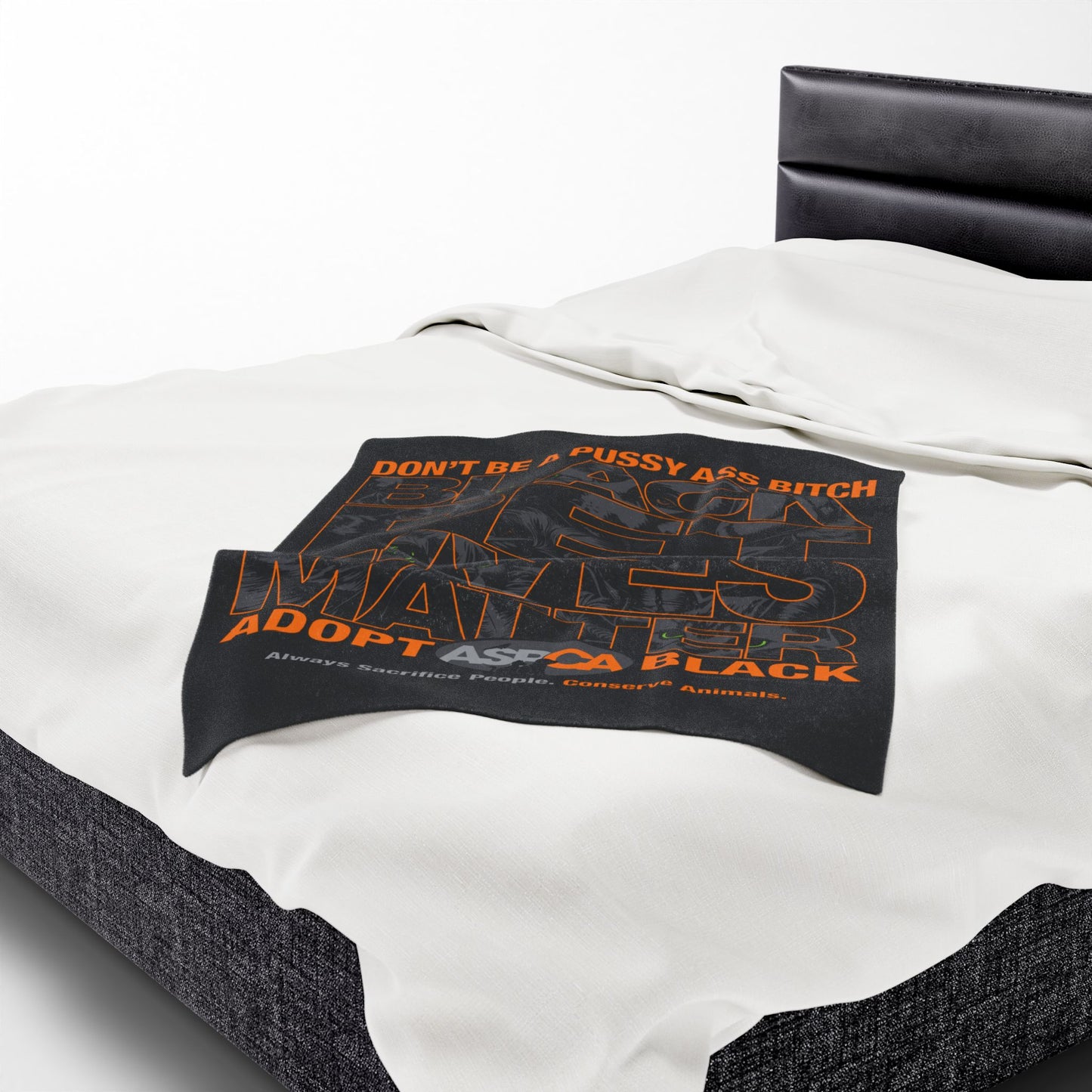 DK219: ASPCA (Black Pet Edition) - Velveteen Plush Blanket