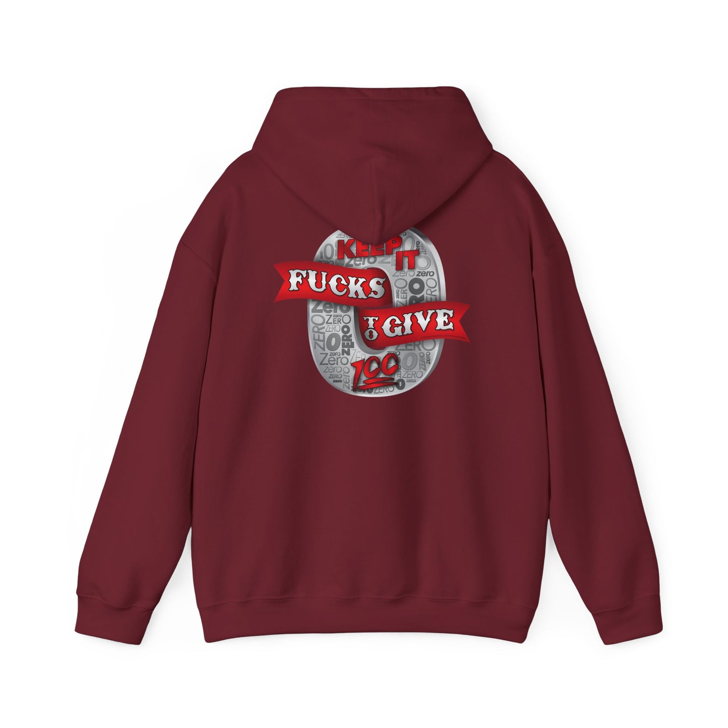 DK100: Zero Fucks To Give (Silver Edition) - Adult Hooded Sweatshirt
