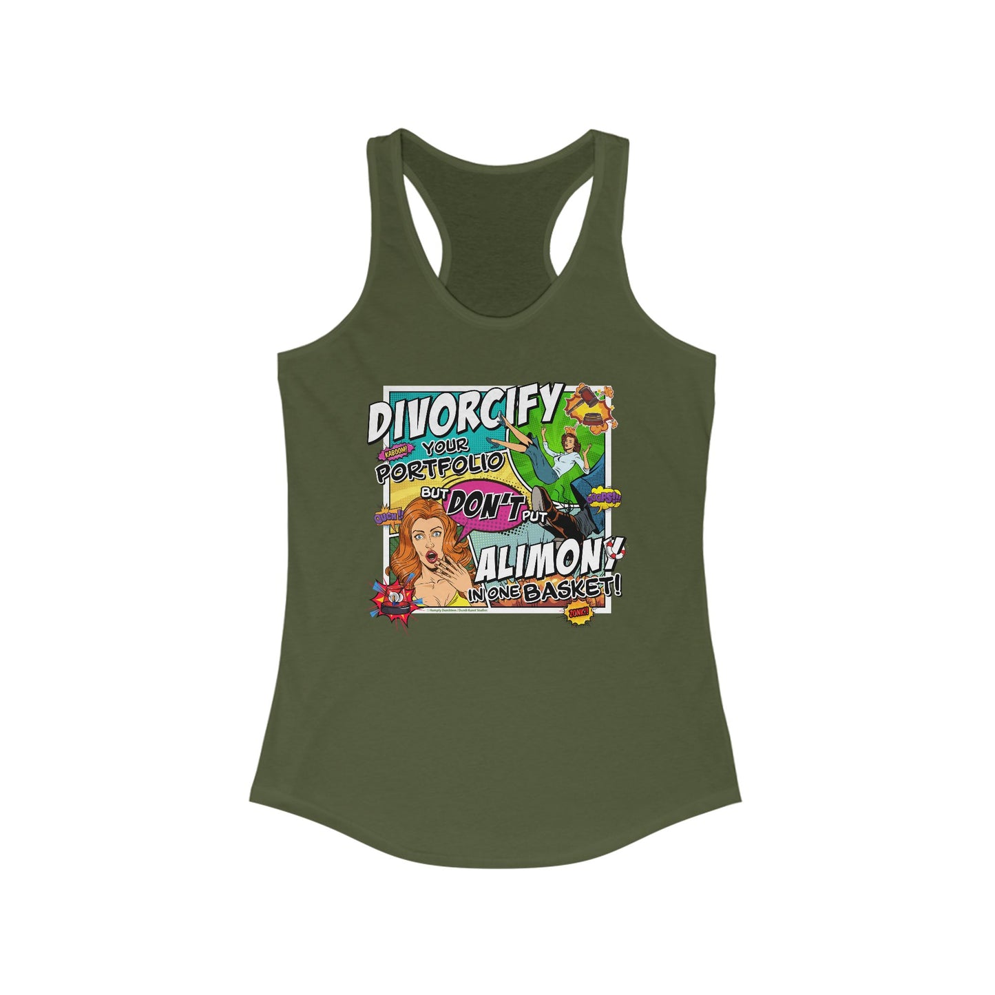 DK75: Divorcify Your Portfolio - Ladies Racerback Tank