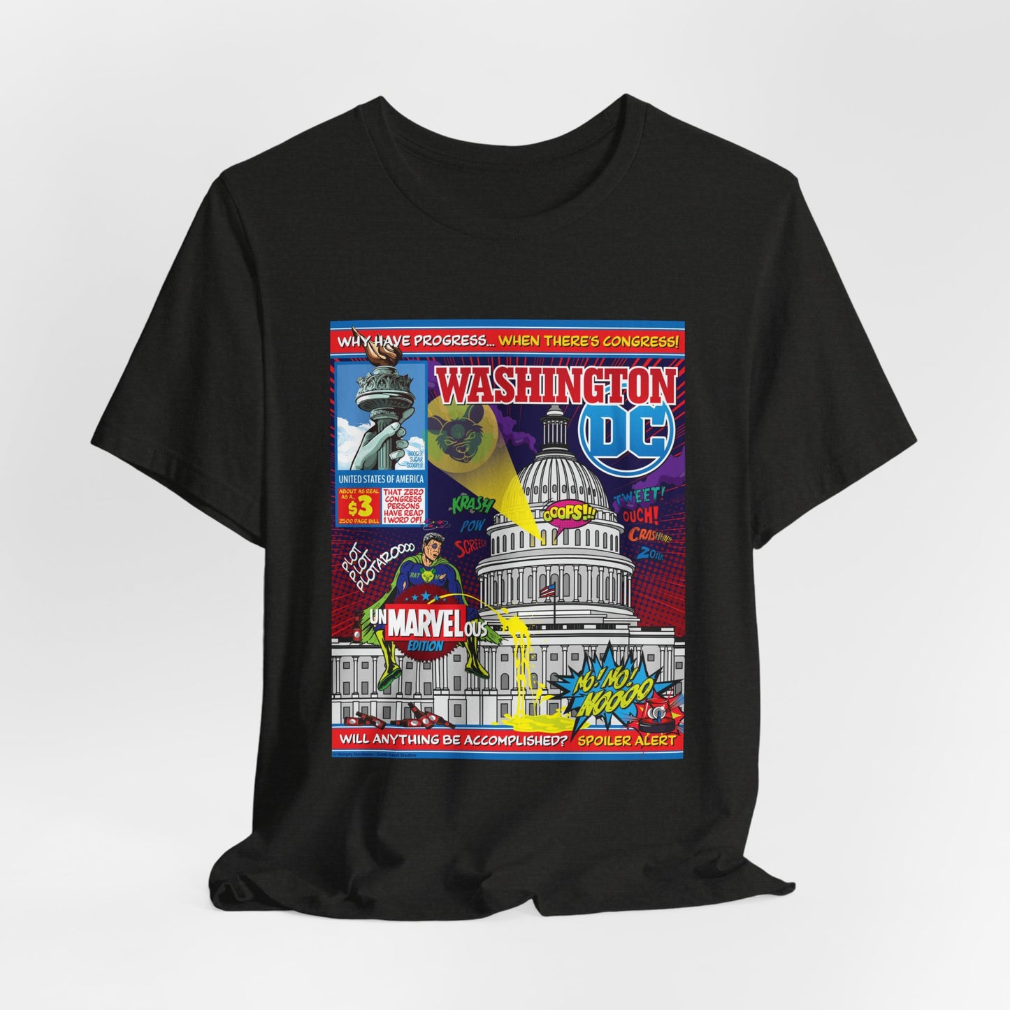 DK149: UnMARVELousington D.C. - Unisex S/S T-Shirt