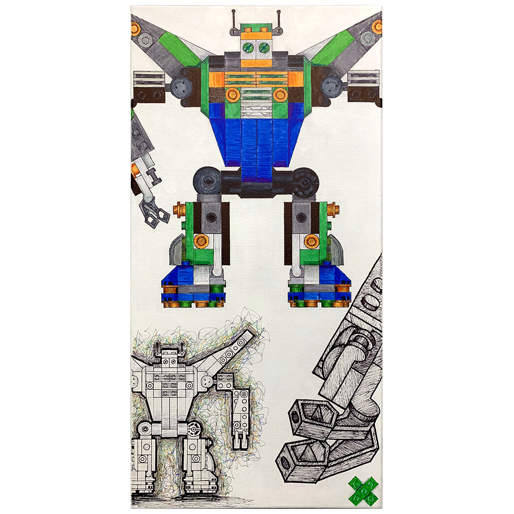 Fine Kunst - Sharpie Markxers: Lego-Bot 3000