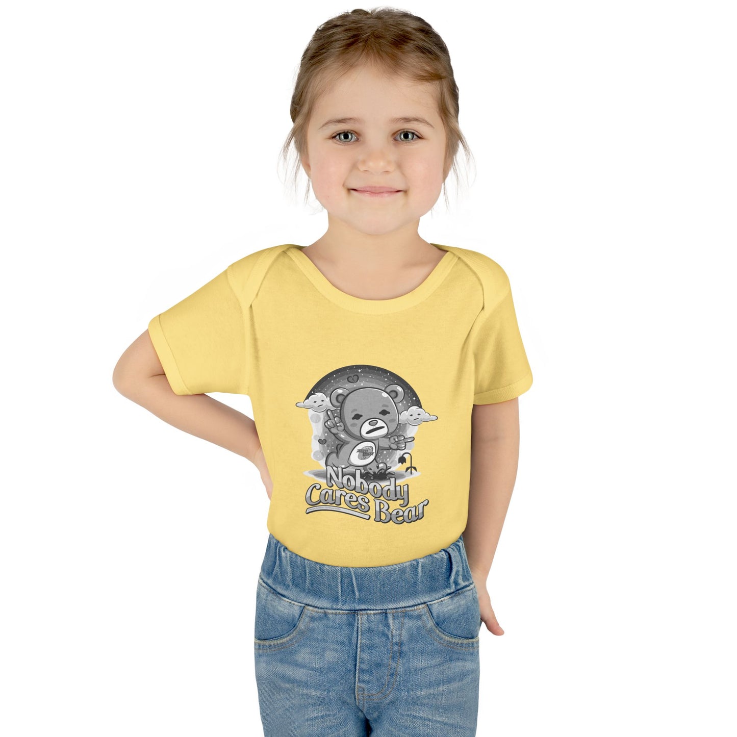 DK227: Nobody Cares Bear - Infant Sized Onsie