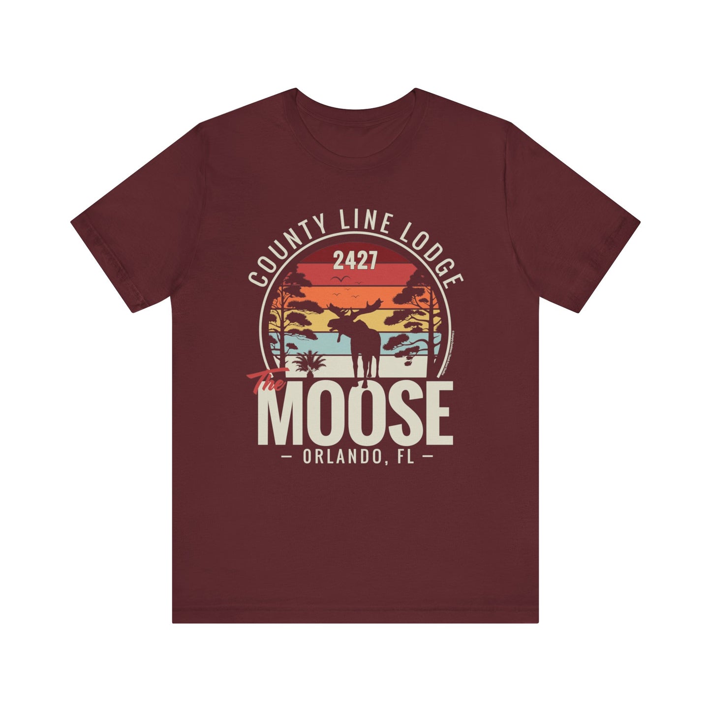 Moose Lodge 2427 - Florida Moose Sunset - Unisex T-Shirt (Front Print Only)