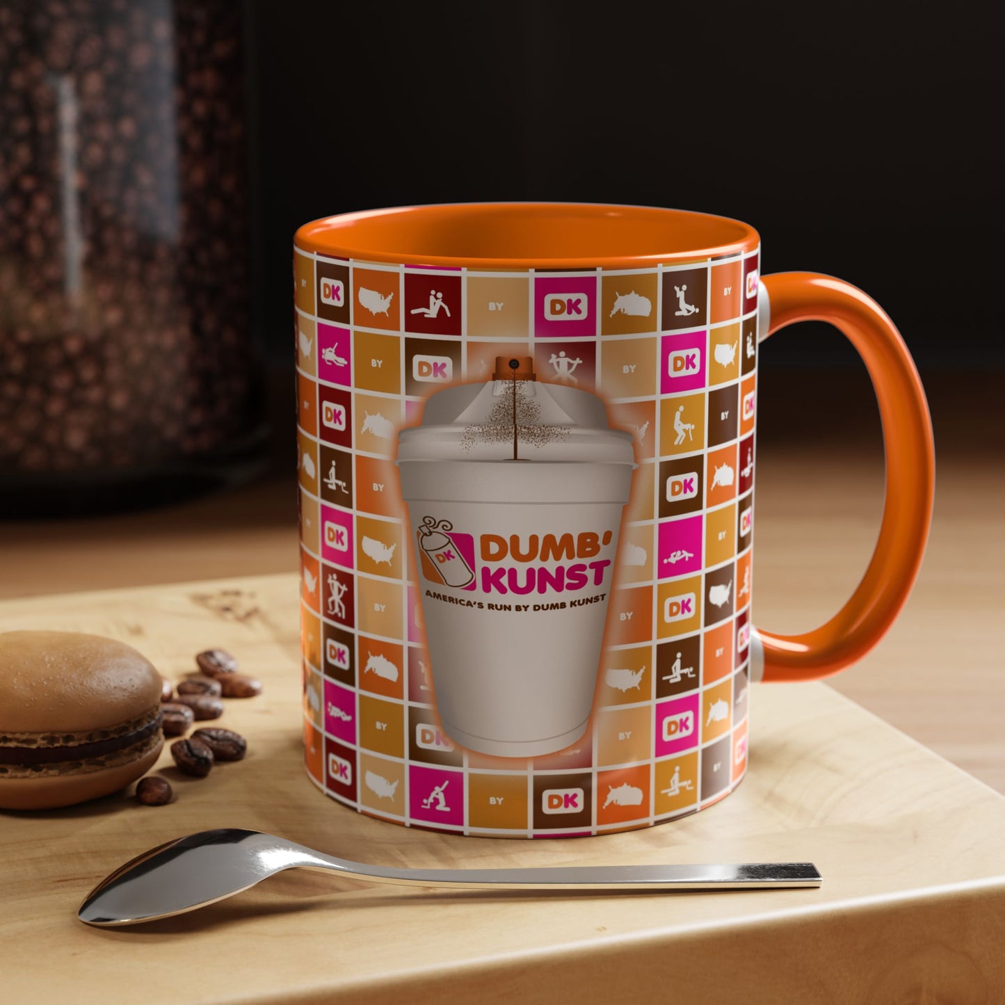 DK11: America Runs on Dumb Kunst (Spray Cup Edition) - Ceramic Coffee Mugs