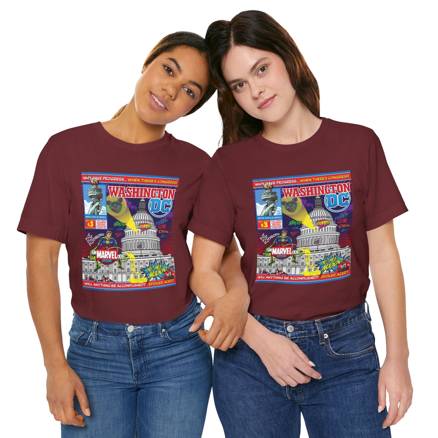 DK149: UnMARVELousington D.C. - Unisex S/S T-Shirt