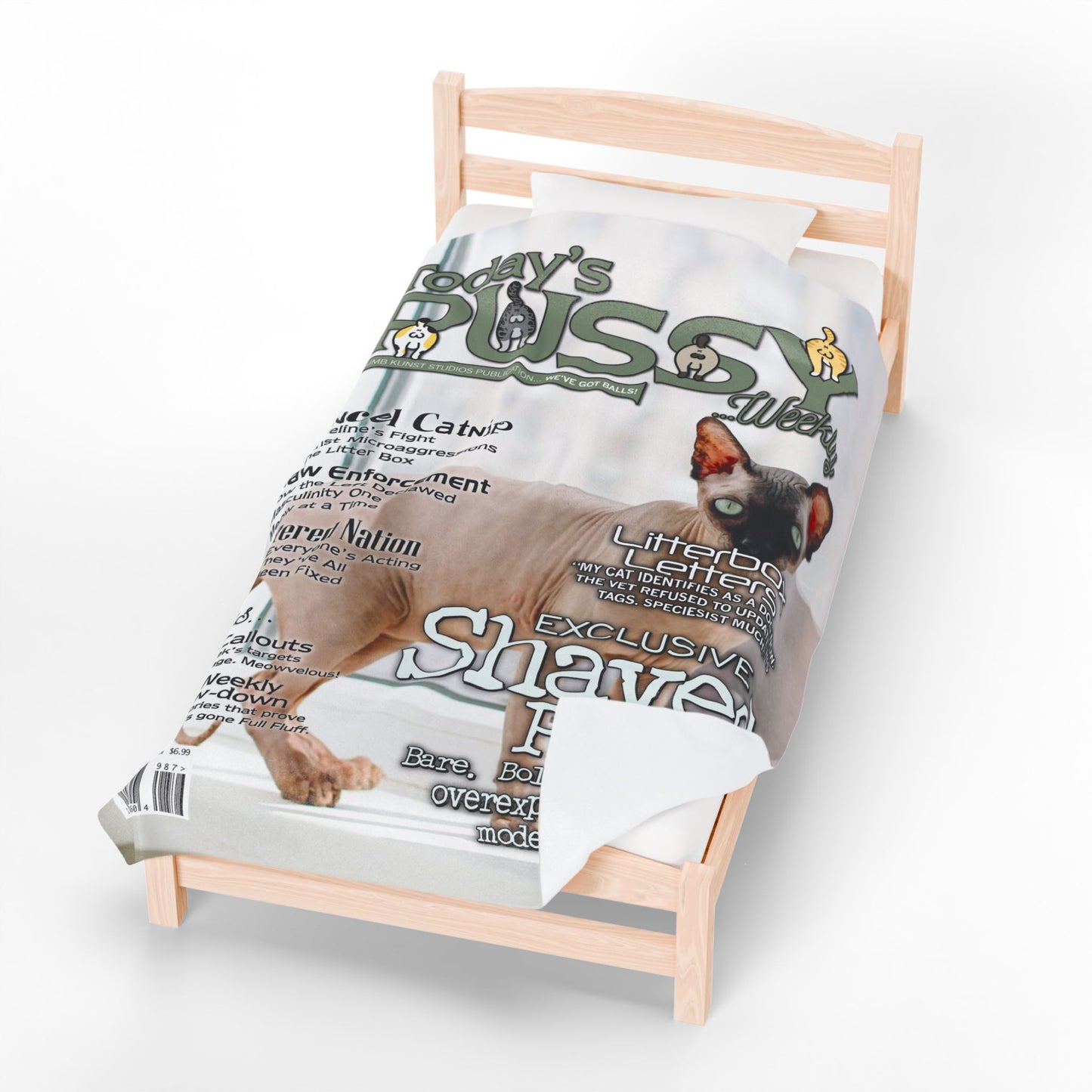 DK230: Today's Pussy... Weekly (Shaved Pussy Edition) - Velveteen Plush Blanket