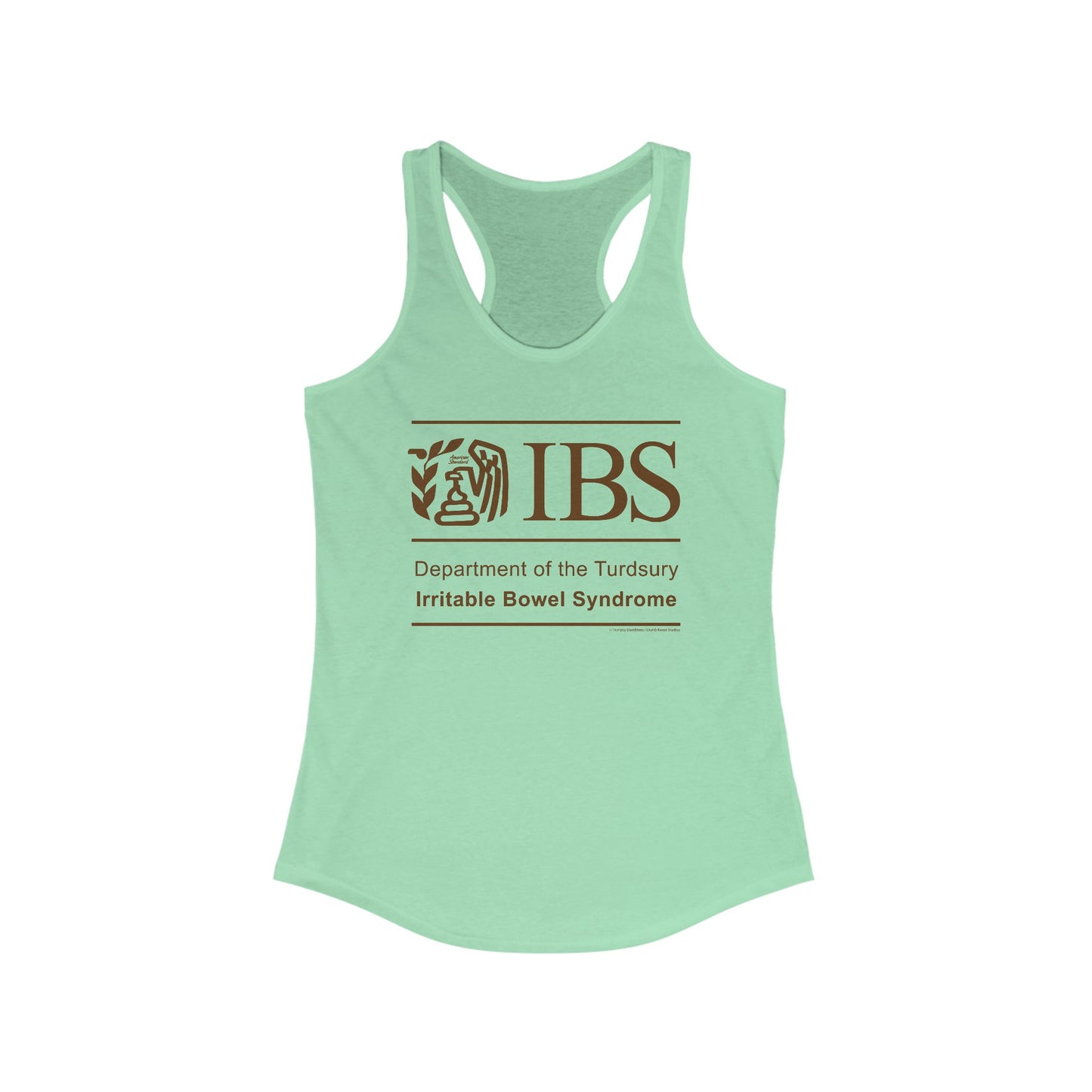 DK71: Dept. of Turdsury's IBS - Ladies Racerback Tank