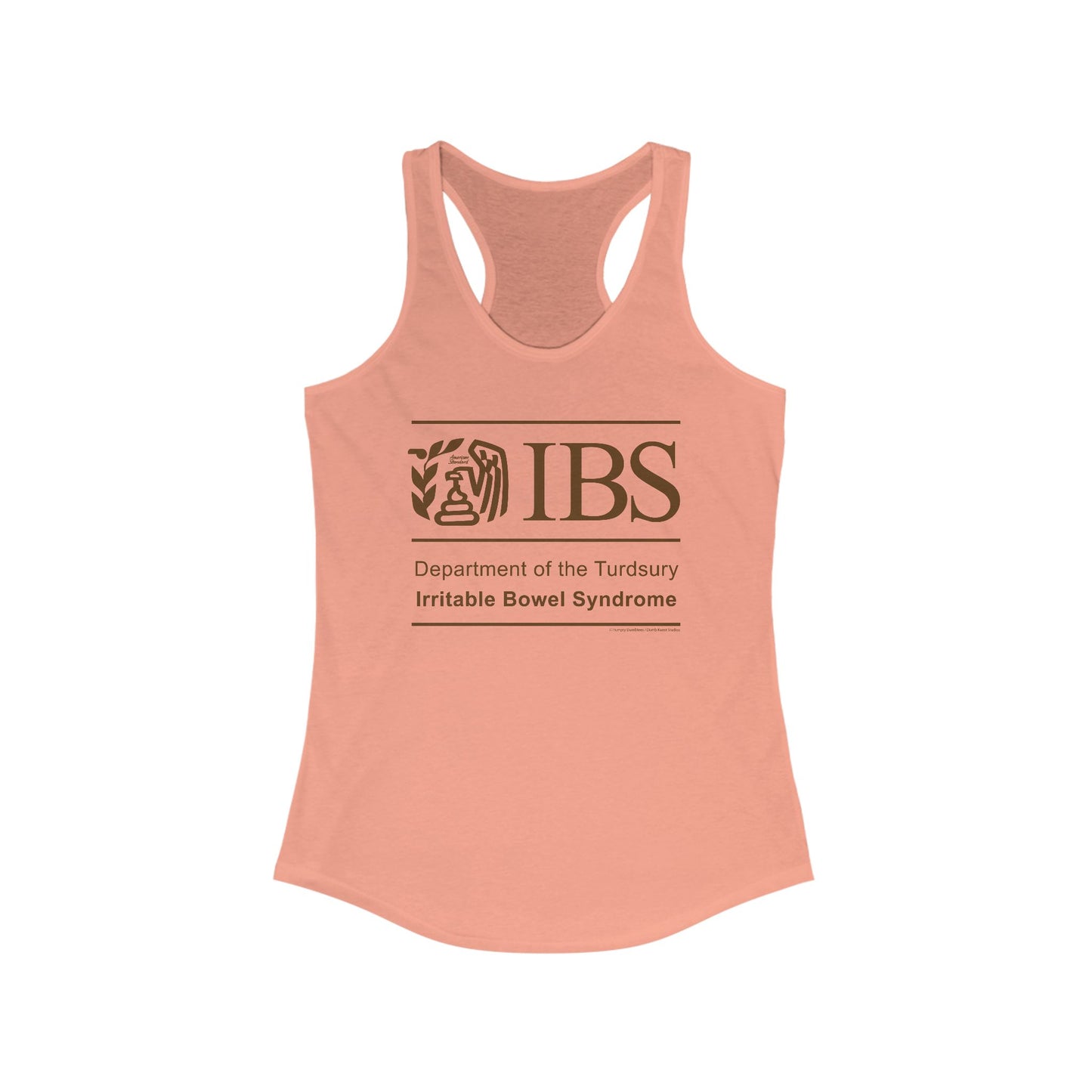 DK71: Dept. of Turdsury's IBS - Ladies Racerback Tank