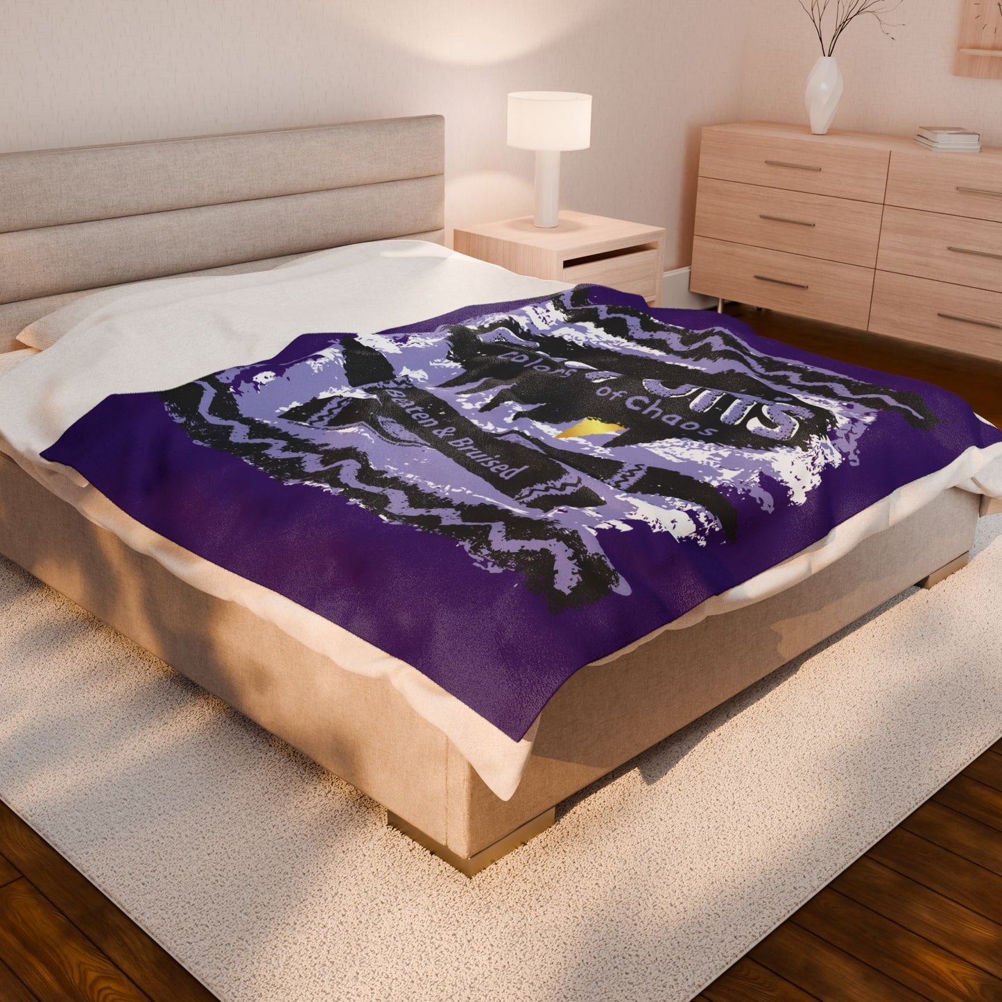 DK110: Crayoffs - Colors of Chaos (Beaten & Bruised Purple) - Velveteen Plush Blanket