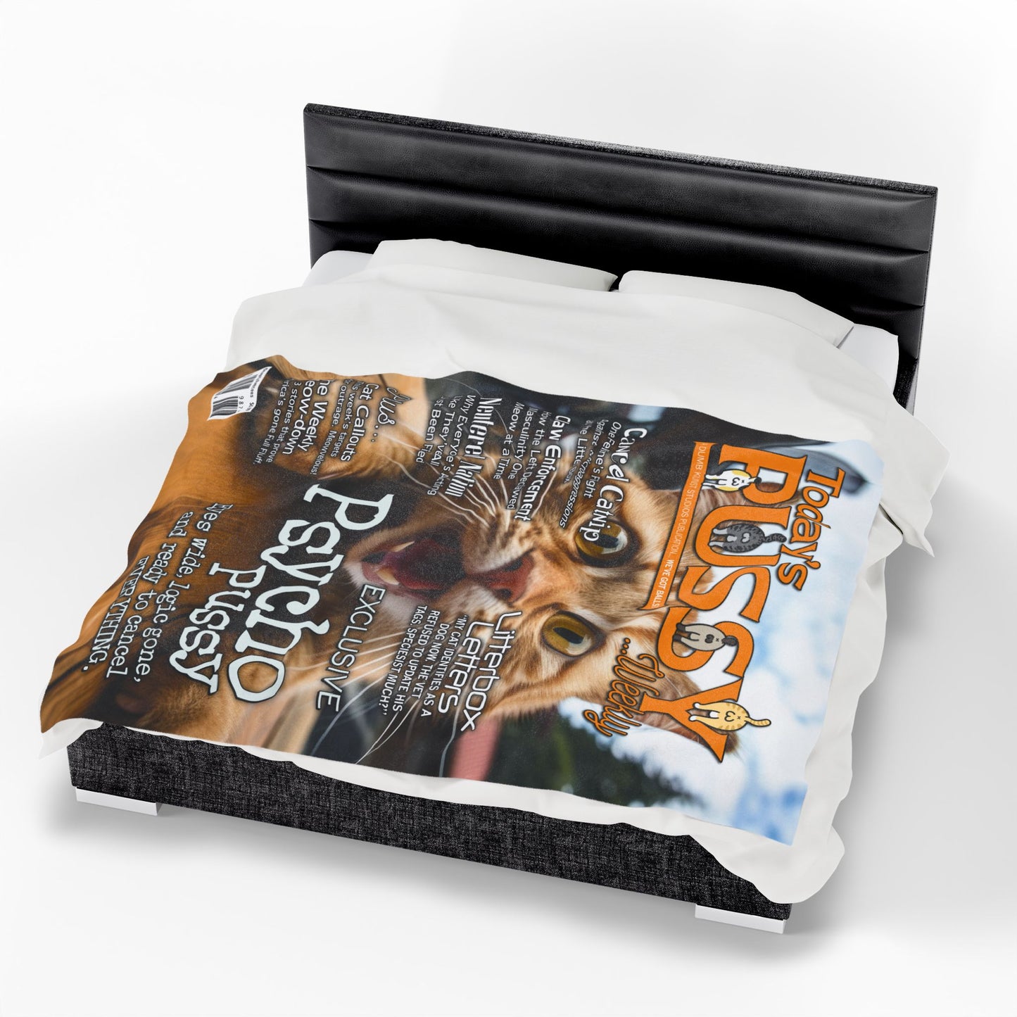 DK230: Today's Pussy... Weekly (Psycho Pussy Edition) - Velveteen Plush Blanket