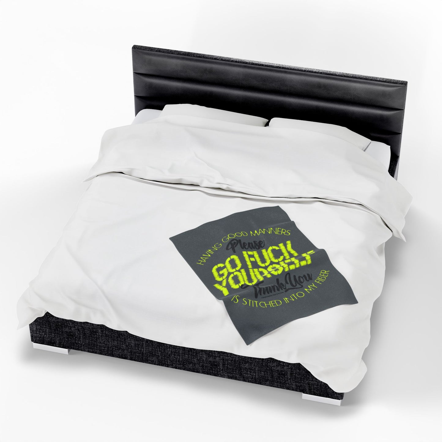 DK90: Please & Thank You (Go Fuck Yourself) - Velveteen Plush Blanket