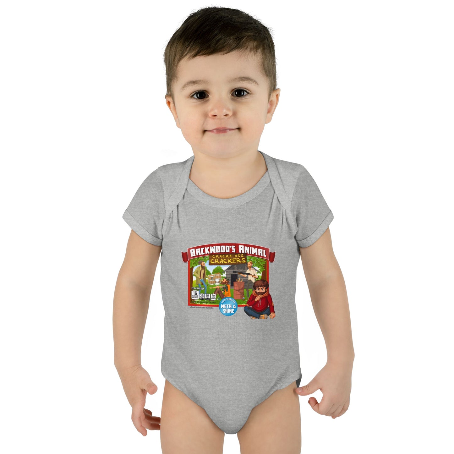 DK77: Animal Cracka' Ass Crackas - Infant Sized Onsie