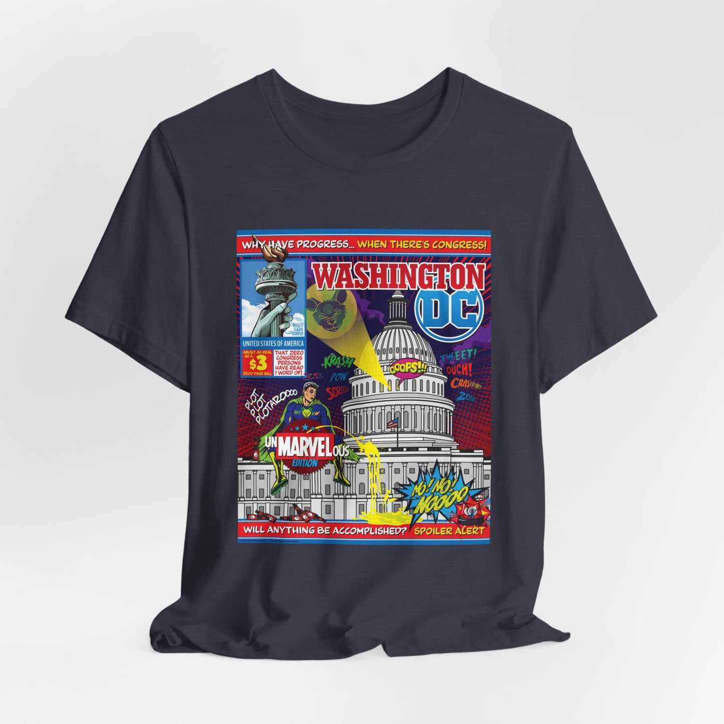DK149: UnMARVELousington D.C. - Unisex S/S T-Shirt