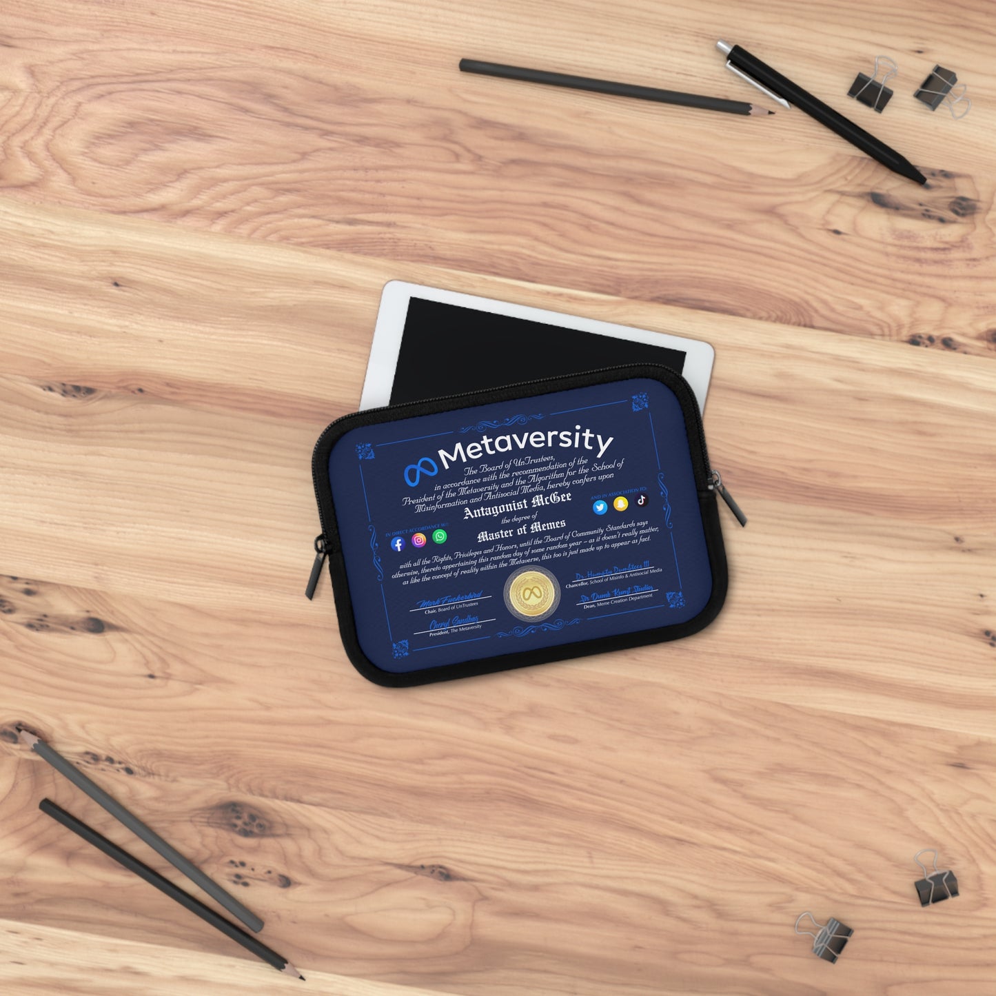 DK160: The Metaversity Of... - Padded Laptop / Tablet Sleeve