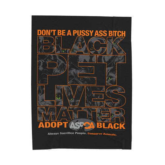 DK219: ASPCA (Black Pet Edition) - Velveteen Plush Blanket