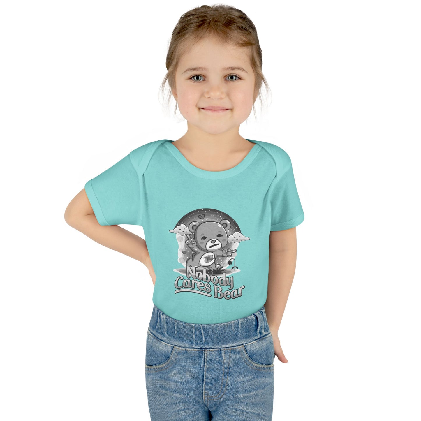DK227: Nobody Cares Bear - Infant Sized Onsie