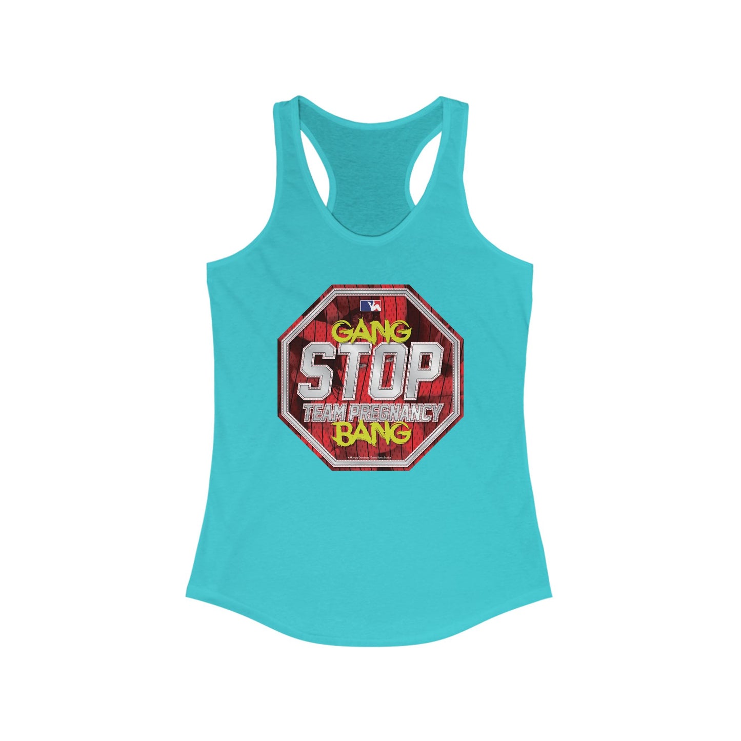 DK156: Stop Team Pregnancy - Ladies Racerback Tank