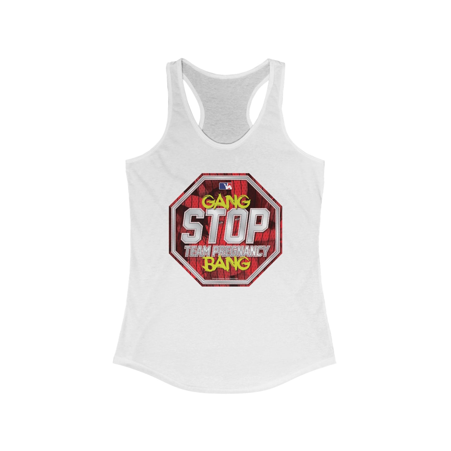 DK156: Stop Team Pregnancy - Ladies Racerback Tank