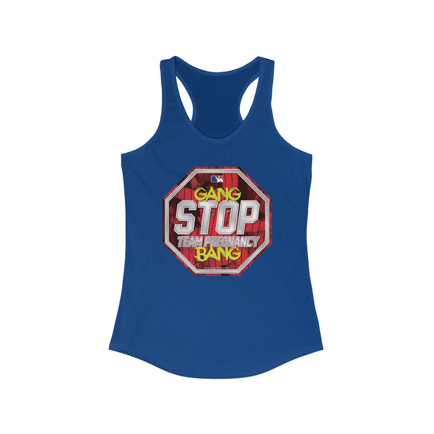 DK156: Stop Team Pregnancy - Ladies Racerback Tank